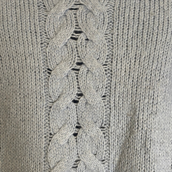 Madewell Alpaca Wool Cable Knit Mock Neck Sweater Gray Women’s Small - Picture 3 of 8